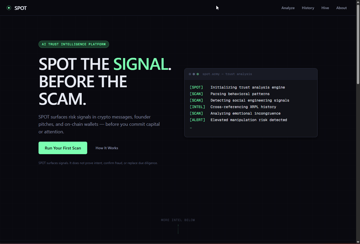 SPOT — AI Trust Intelligence Platform